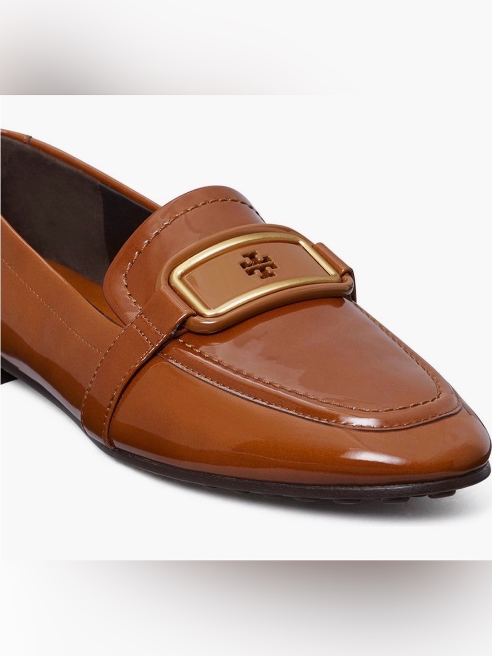 TORY BURCH GEORGIA LOAFER PATENT LEATHER FLATS - SIZE 8 - Picture 2 of 9